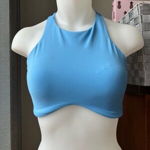 BuffBunny Light Blue High Neck Curve Sports Bra